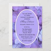 50e verjaardag Party uitnodiging Hydrangea (Voorkant)