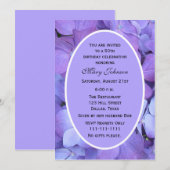 50e verjaardag Party uitnodiging Hydrangea (Voorkant / Achterkant)