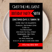 50e verjaardag Party uitnodiging Over de heuvel