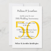 50e verjaardag Pauwstaartveren Goud Kaart (Achterkant)