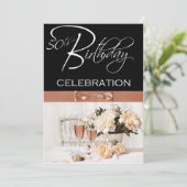 50e verjaardag Persoonlijke uitnodiging (Staand voorkant)