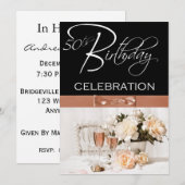 50e verjaardag Persoonlijke uitnodiging (Voorkant / Achterkant)