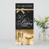 50e verjaardag Persoonlijke uitnodiging (Staand voorkant)
