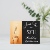 50e verjaardag Persoonlijke uitnodiging (Staand voorkant)