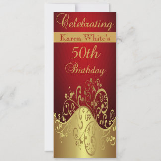 50e verjaardag Persoonlijke uitnodiging