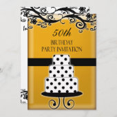 50e verjaardag Persoonlijke uitnodiging (Voorkant / Achterkant)