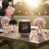 50e Verjaardag Persoonlijke Zwarte Roze