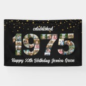 50e verjaardag Photo Collage opgericht 1975 Spandoek (Horizontaal)