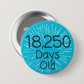 50e verjaardag pin badge 50 jaar oud Vijftig jaar Ronde Button 7,6 Cm (Voorkant /achterkant)