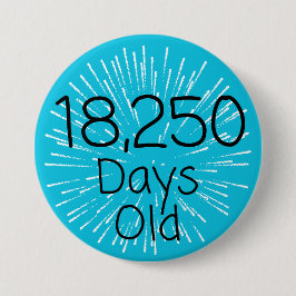 50e verjaardag pin badge 50 jaar oud Vijftig jaar Ronde Button 7,6 Cm