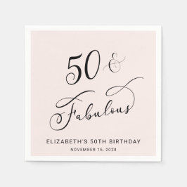 50e verjaardag Pink Servet