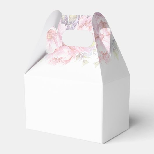 50e verjaardag pioenroze gouden glitter Custom Bedankdoosjes (Achterkant)