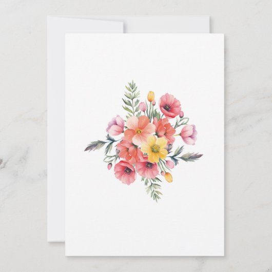 50e verjaardag Poppy lente bloemenzomer Kaart (Achterkant)