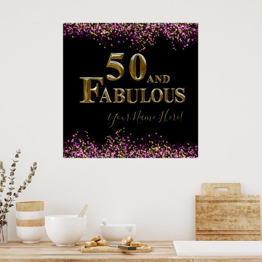 50e verjaardag poster (Keuken)