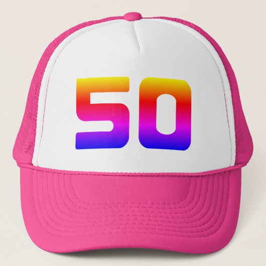 50e verjaardag Pride Party Trucker Pet (Voorkant)