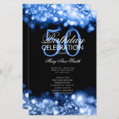 50e verjaardag Programma Glam Lights Navy Blue Men (Voorkant / Achterkant)