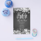 50e verjaardag Programma Glam Lights Silver Flyer (Enkel)