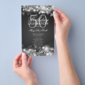 50e verjaardag Programma Glam Lights Silver Flyer (Hand)