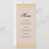 50e verjaardag programma Gold Confetti Menu Champa (Achterkant)
