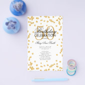 50e verjaardag Programma Gold Glitter met Menu (Enkel)