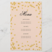 50e verjaardag Programma Gold Glitter met menu Blu (Achterkant)