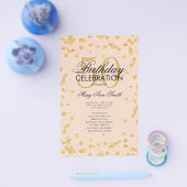 50e verjaardag Programma Gold Glitter met menu Blu (Enkel)