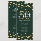 50e verjaardag Programma Gold Glitter met Menu Eme (Voorkant / Achterkant)