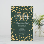 50e verjaardag Programma Gold Glitter met Menu Eme (Staand voorkant)