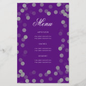 50e verjaardag Programma Silver Confetti Menu Paar (Achterkant)
