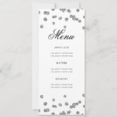 50e verjaardag Programma Silver Glitter met Menu (Achterkant)