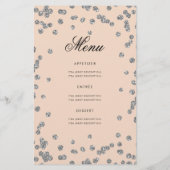 50e verjaardag Programma Silver Glitter met Menu B (Achterkant)