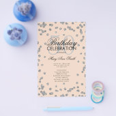 50e verjaardag Programma Silver Glitter met Menu B (Enkel)