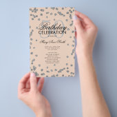 50e verjaardag Programma Silver Glitter met Menu B (Hand)