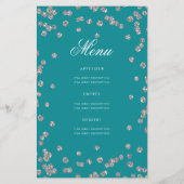 50e verjaardag Programma Silver Glitter met Menu B (Achterkant)