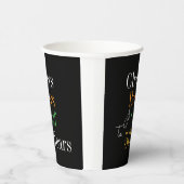 50e verjaardag Proost en Beers Golf Zwart en Goud Papieren Bekers (Rechts)