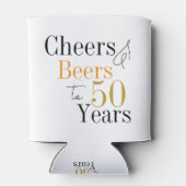 50e verjaardag Proost en Beers Party Blikjeskoeler (Achterkant)