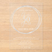 50e verjaardag Proost op 50 jaar feest Acryl Uitnodigingen (Voorkant)