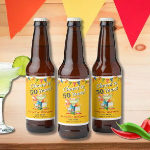 50e verjaardag Proost op 50 jaar Fiesta Thema Bier Etiket