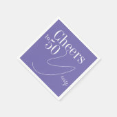 50e Verjaardag Proost op 50 Jaar Paarse Partij Servet (Hoek)