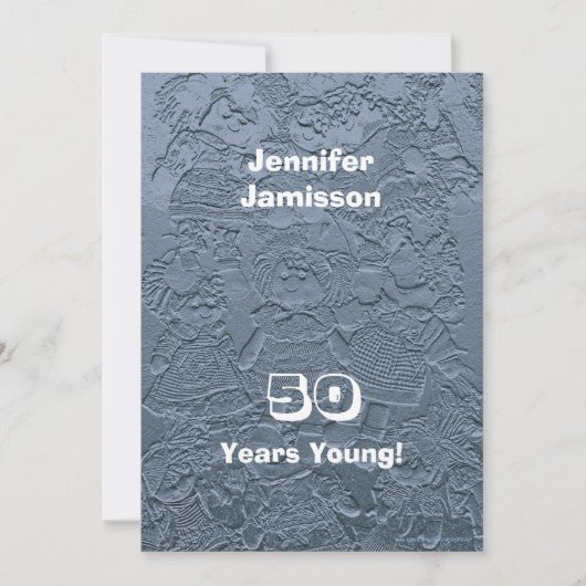 50e verjaardag Rag Dolls Silver Blue Kaart (Voorkant)