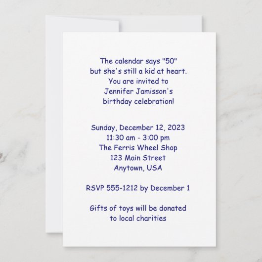 50e verjaardag Rag Dolls Silver Blue Kaart (Achterkant)