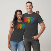 50e verjaardag Rainbow  80s Style Gay Gift T-shirt (Unisex)