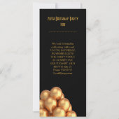  50e verjaardag Red Wine Black Gold Silver Kaart (Achterkant)