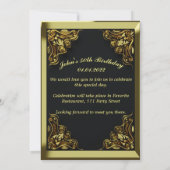 50e verjaardag Regal Gold Groet of Kaart (Achterkant)