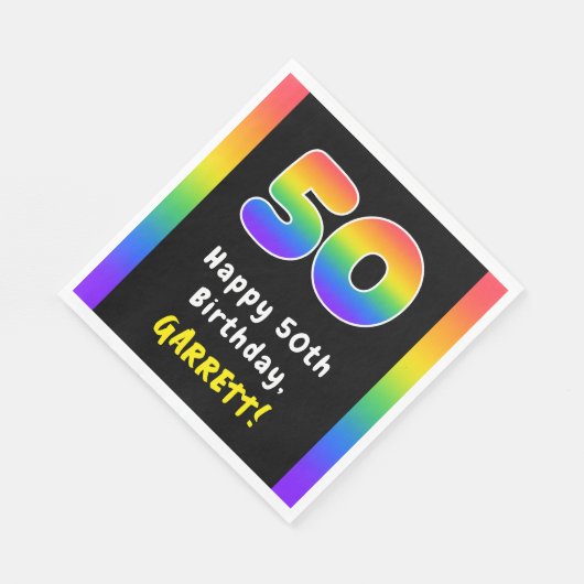 50e verjaardag: Regenboogspectrum # 50, Aangepaste Servet (Hoek)