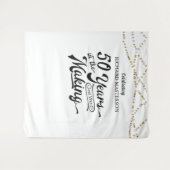 50e verjaardag Retro Achtergrond jaren in de maak Wandkleed (Voorkant (horizontaal))