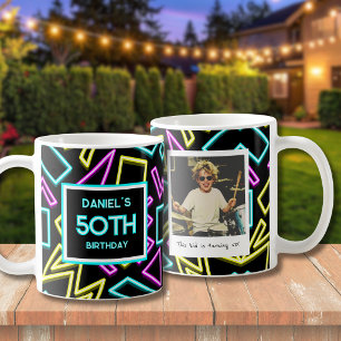50e verjaardag Retro foto Koffiemok
