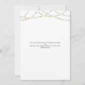 50e verjaardag Retro Gold Black String Lights Kaart (Achterkant)