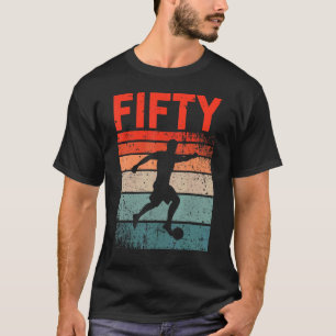 50e verjaardag Retro Soccer 50 jaar oude Man vrouw T-shirt