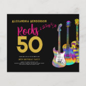 50e verjaardag Rocks 50 roze (Voorkant)